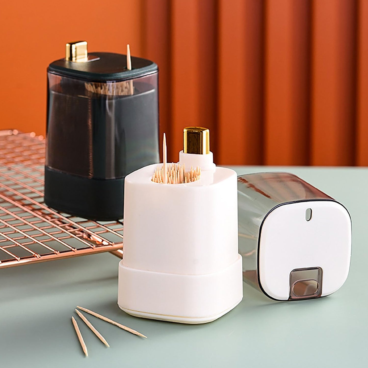 10029 Toothpick Holder Dispensers, Automatic Toothpicks Container, Toothpicks Storage Dispensers Box, for Home Living room Kitchen Restaurant (1 Pc) 10029 Toothpick Holder Dispensers, Automatic Toothpicks Container, Toothpicks Storage Dispensers Box, for Home Living room Kitchen Restaurant (1 Pc)